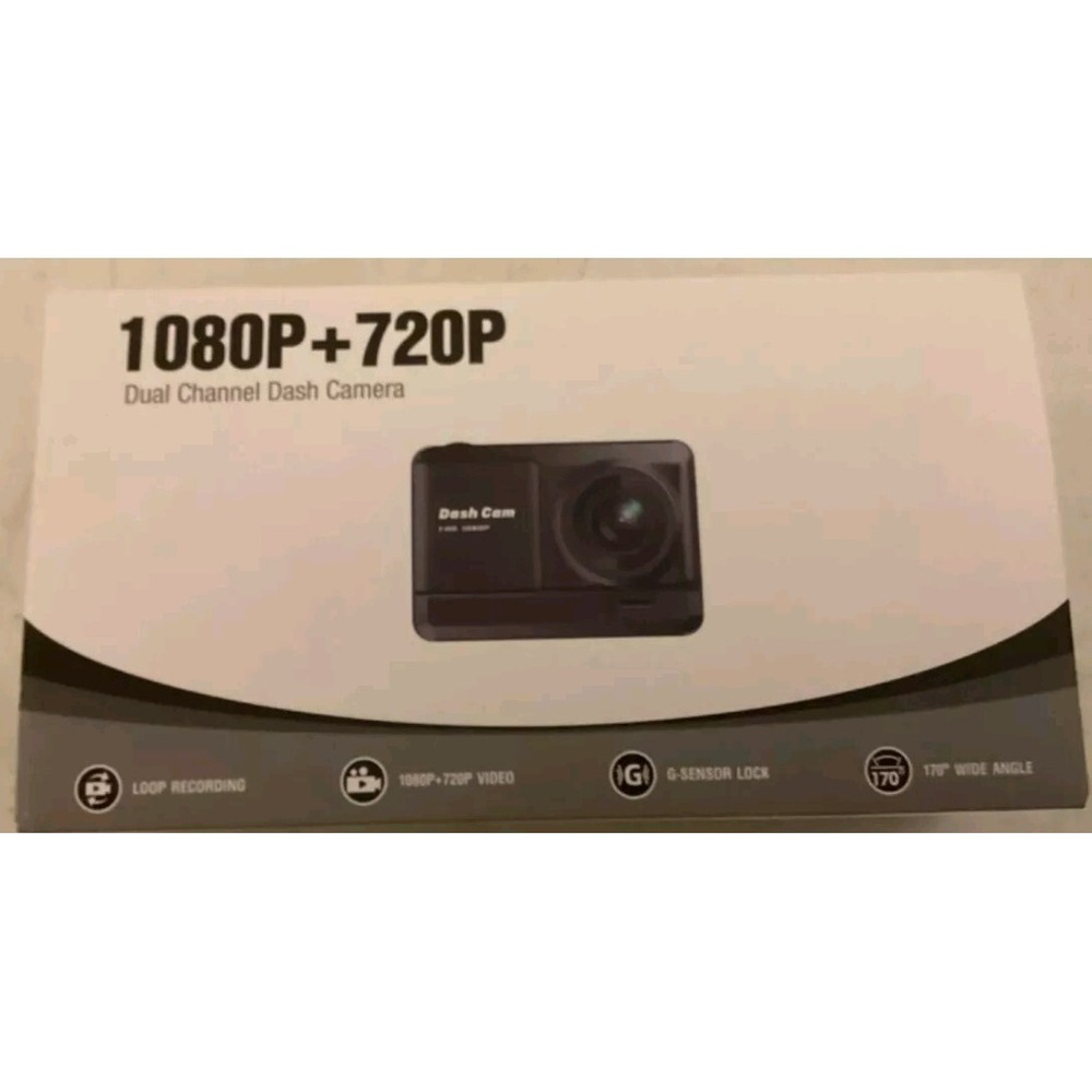 Dash Cam Front and Rear 1080P+ 720P Full HD with 32GB SD Card
